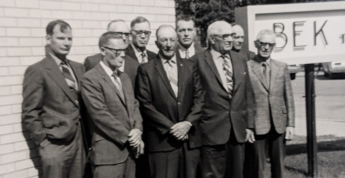 Historical photo of the BEK board 